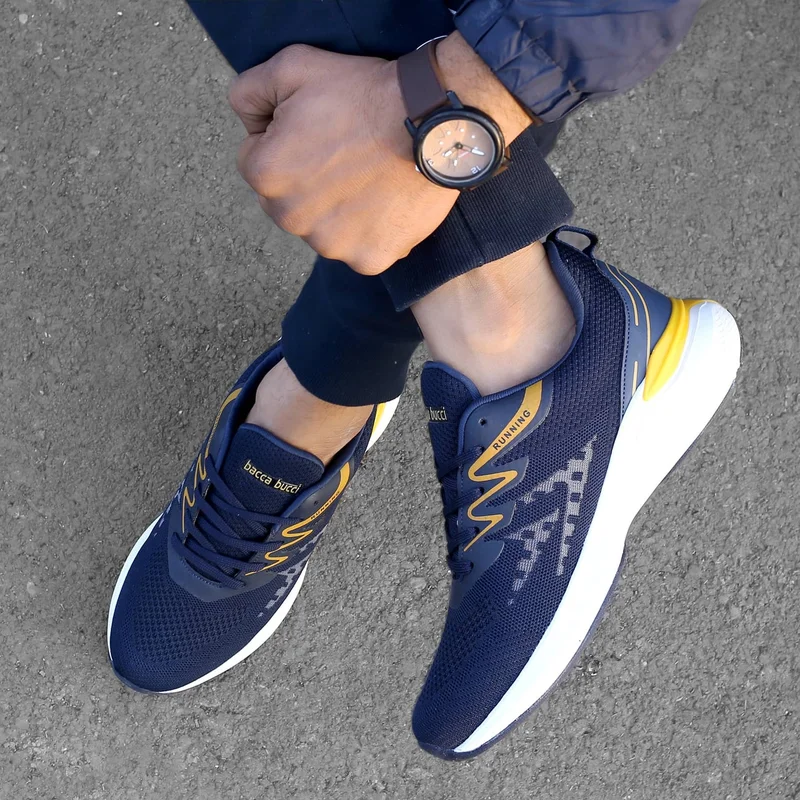 Bacca Bucci Blue Marathon Everyday Running Shoes for Men | Best Price UAE